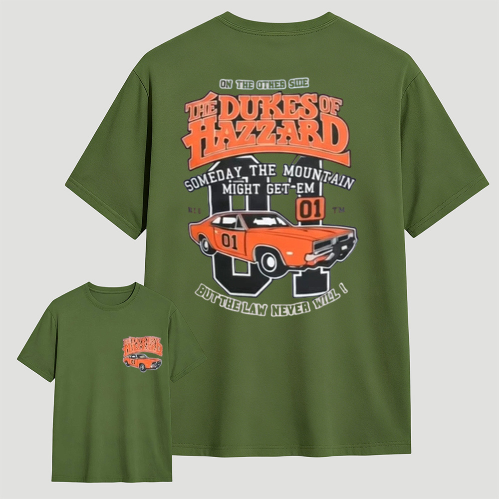 Retro American Muscle Car Graphic Tee Vintage Road Trip Cotton T-Shirt