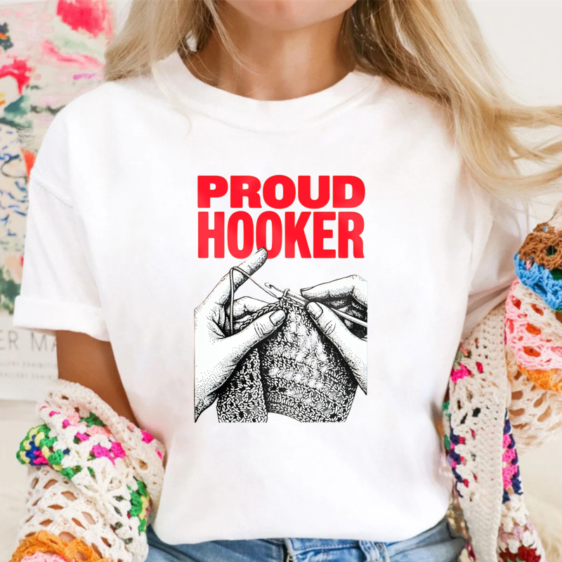Proud Hooker Knitting Hands Graphic Unisex Classic T-shirt