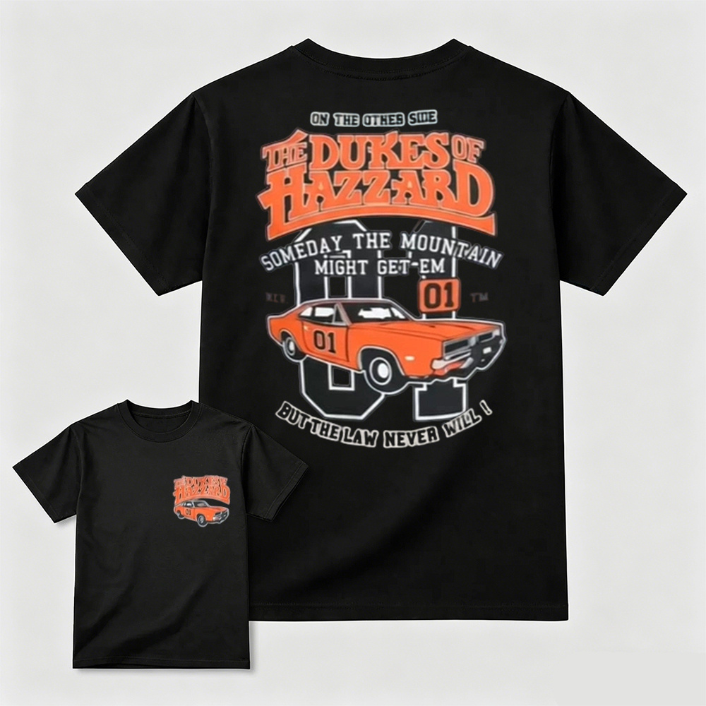 Retro American Muscle Car Graphic Tee Vintage Road Trip Cotton T-Shirt