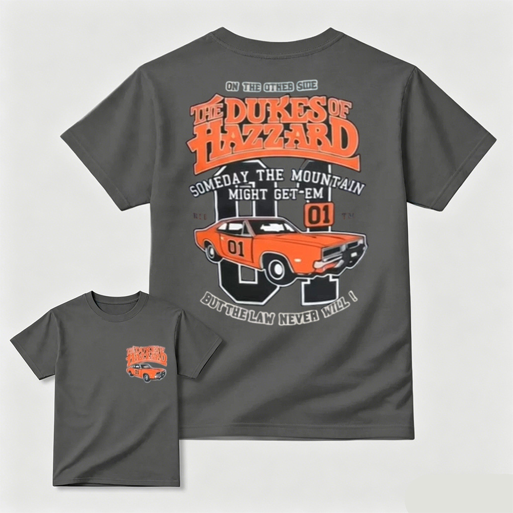 Retro American Muscle Car Graphic Tee Vintage Road Trip Cotton T-Shirt