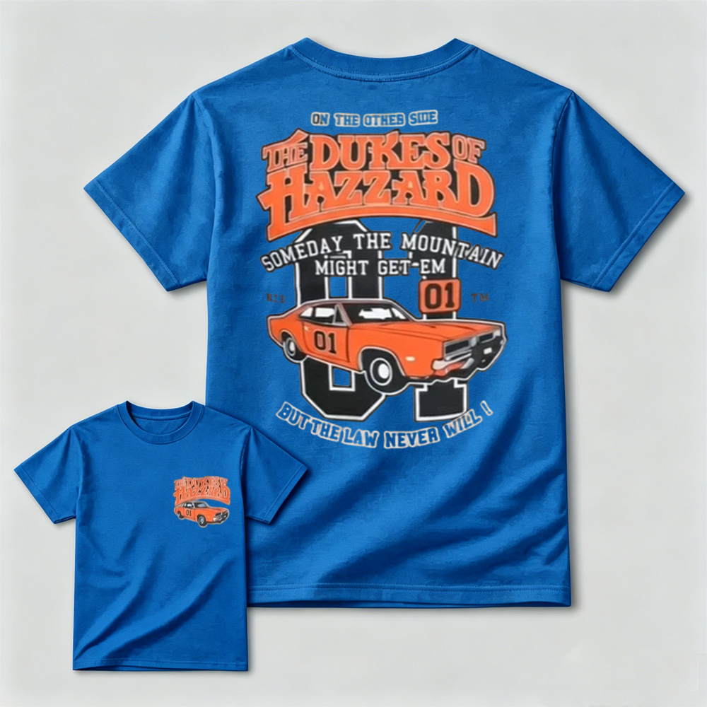 Retro American Muscle Car Graphic Tee Vintage Road Trip Cotton T-Shirt
