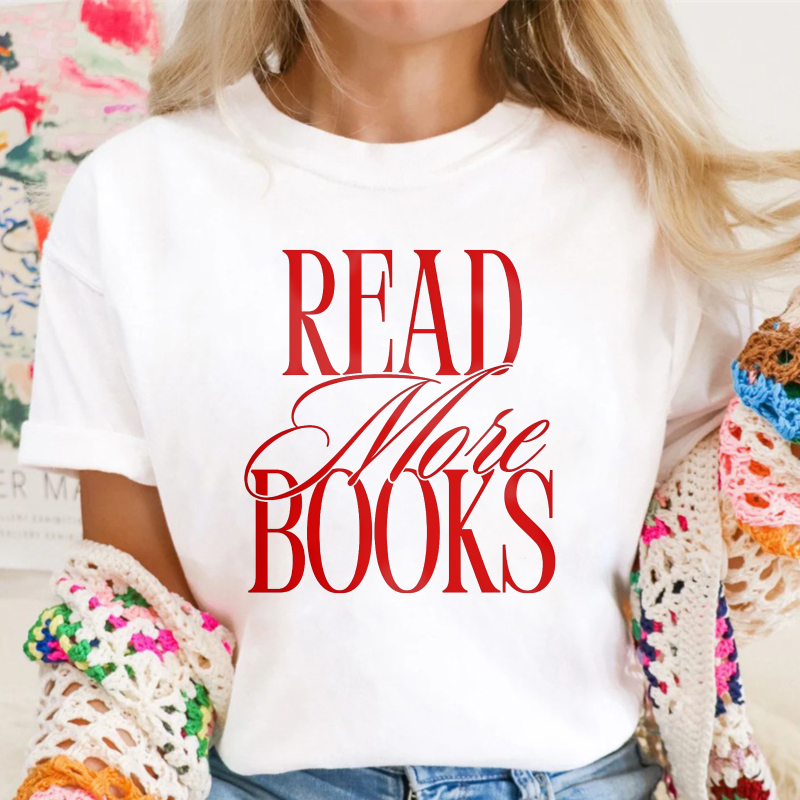 Read More Books Typography Quote, Unisex Classic T-shirt