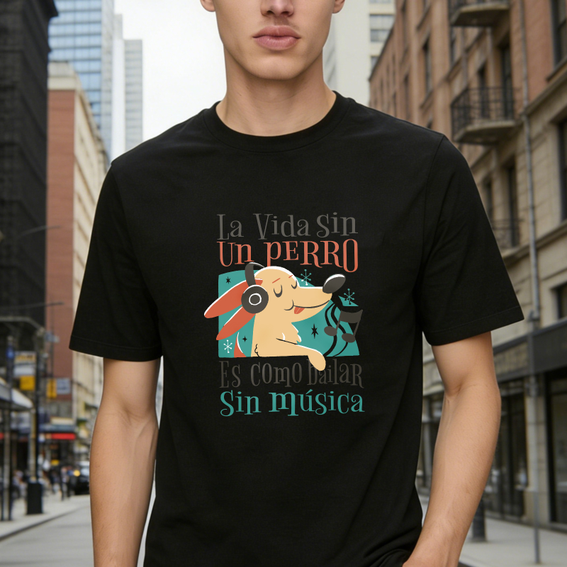 La Vida Sin Un Perro Es Como Bailar Sin Musica Funny Dog Lover Quote Unisex Classic T-shirt