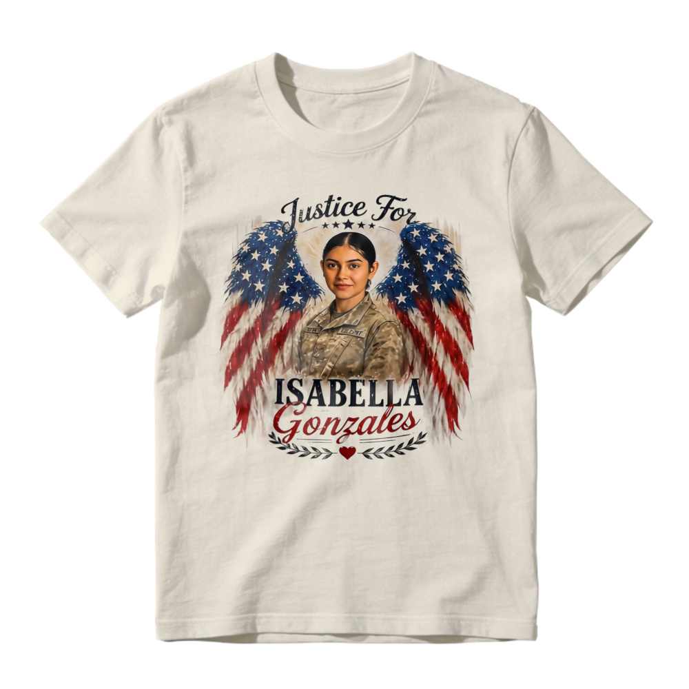 Justice For Isabella Gonzales American Flag Wings Military Portrait Unisex Classic T-shirt