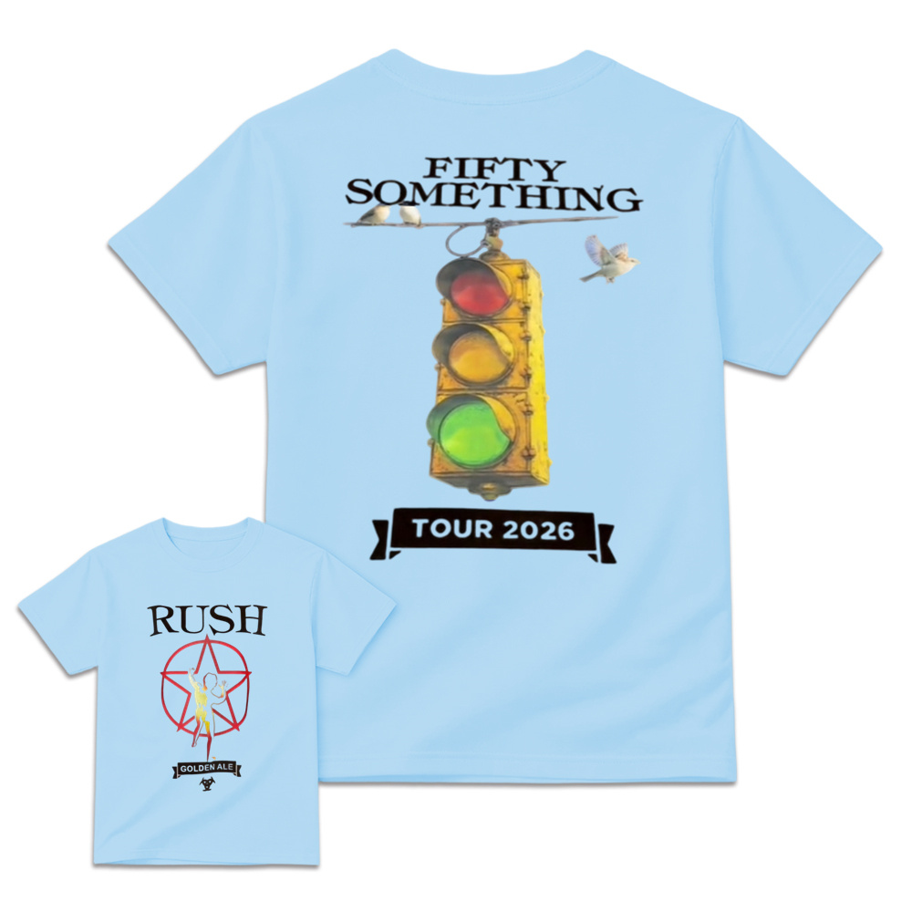 Rush Golden Ale Fifty Something Tour 2026 Double-Sided Graphic Tee