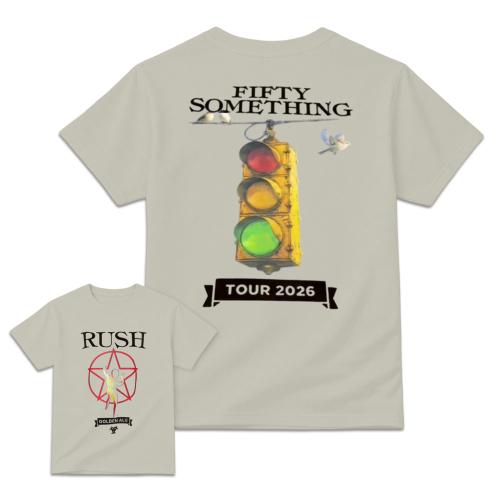 Rush Golden Ale Fifty Something Tour 2026 Double-Sided Graphic Tee