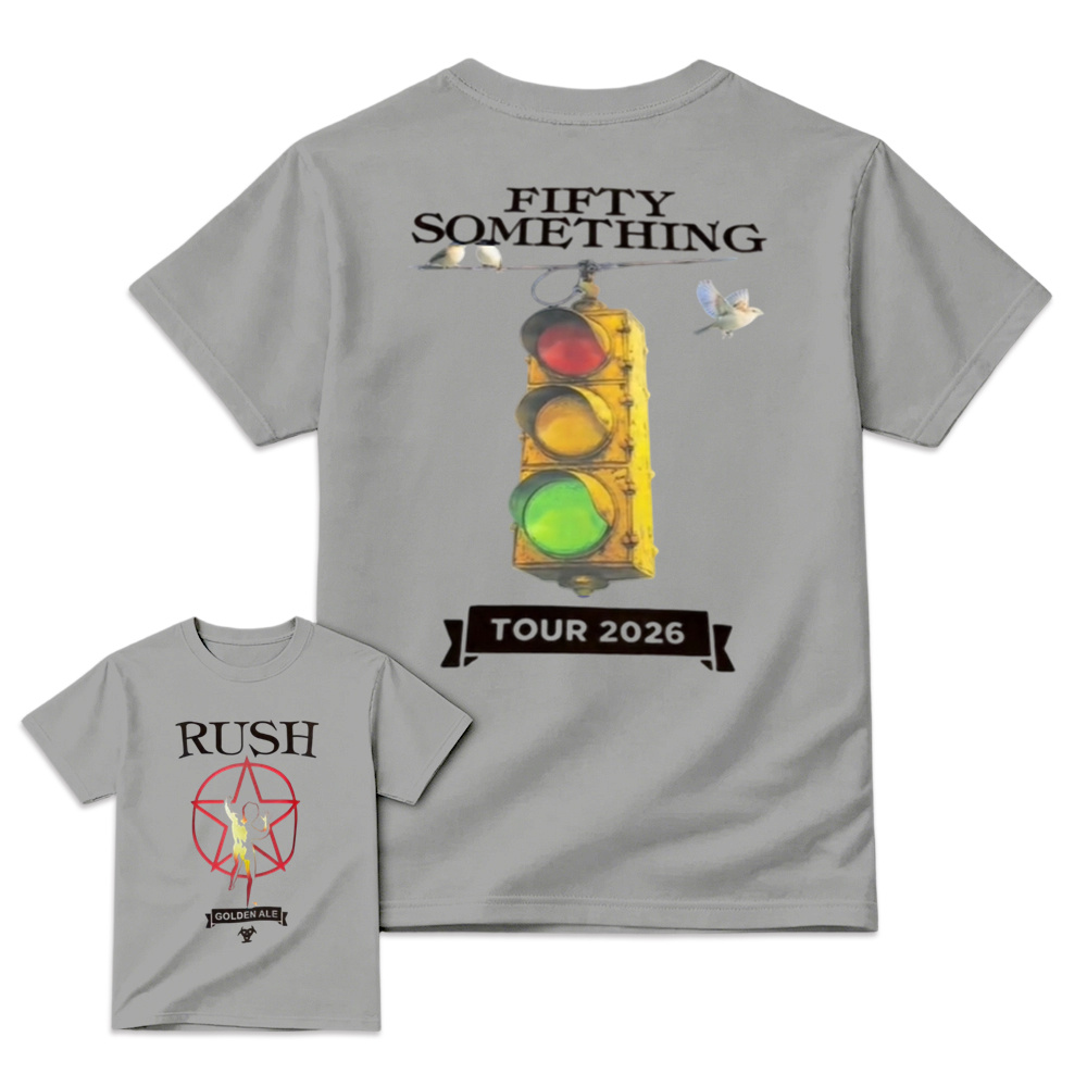Rush Golden Ale Fifty Something Tour 2026 Double-Sided Graphic Tee