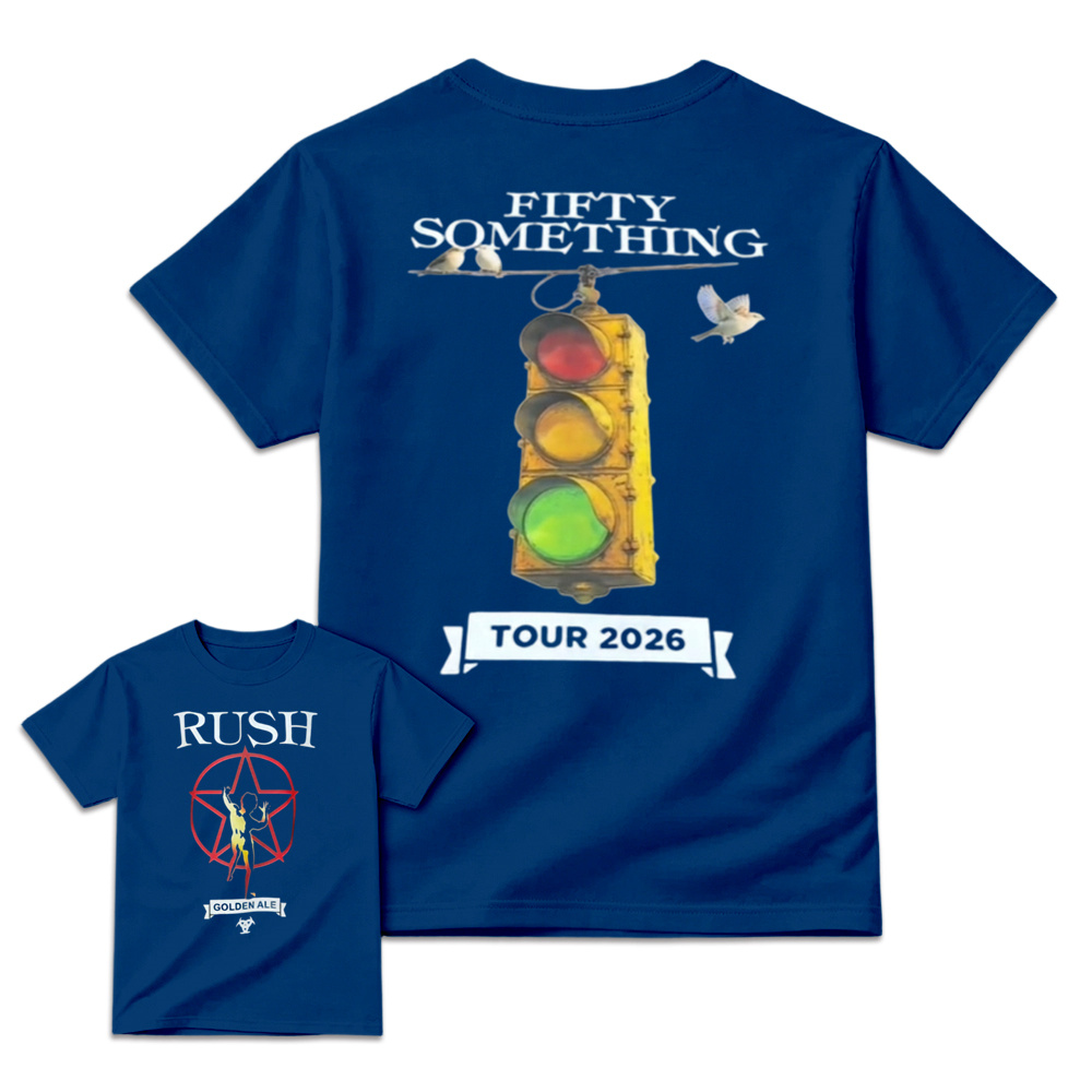 Rush Golden Ale Fifty Something Tour 2026 Double-Sided Graphic Tee