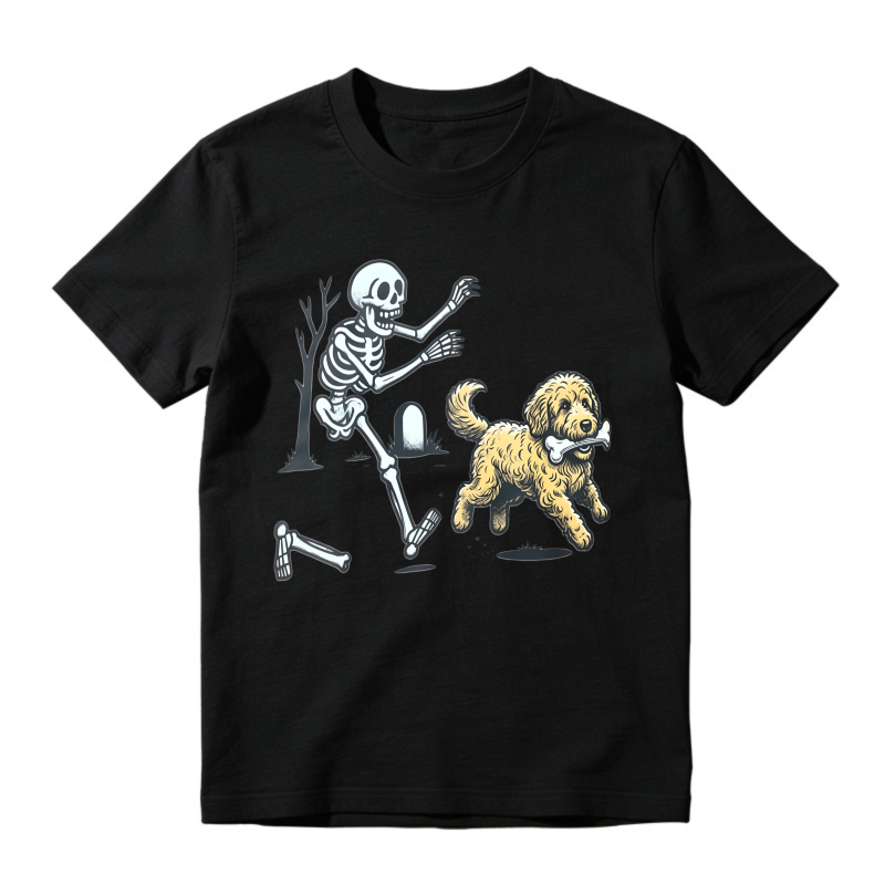Skeleton Running From Dog With Bone Unisex Classic T-shirt