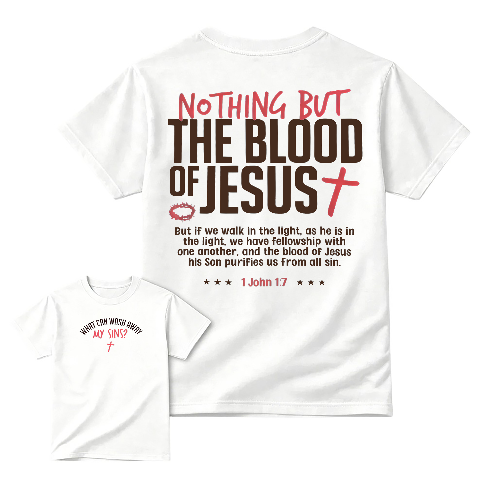 Nothing But The Blood Christian Faith Verse T-Shirt
