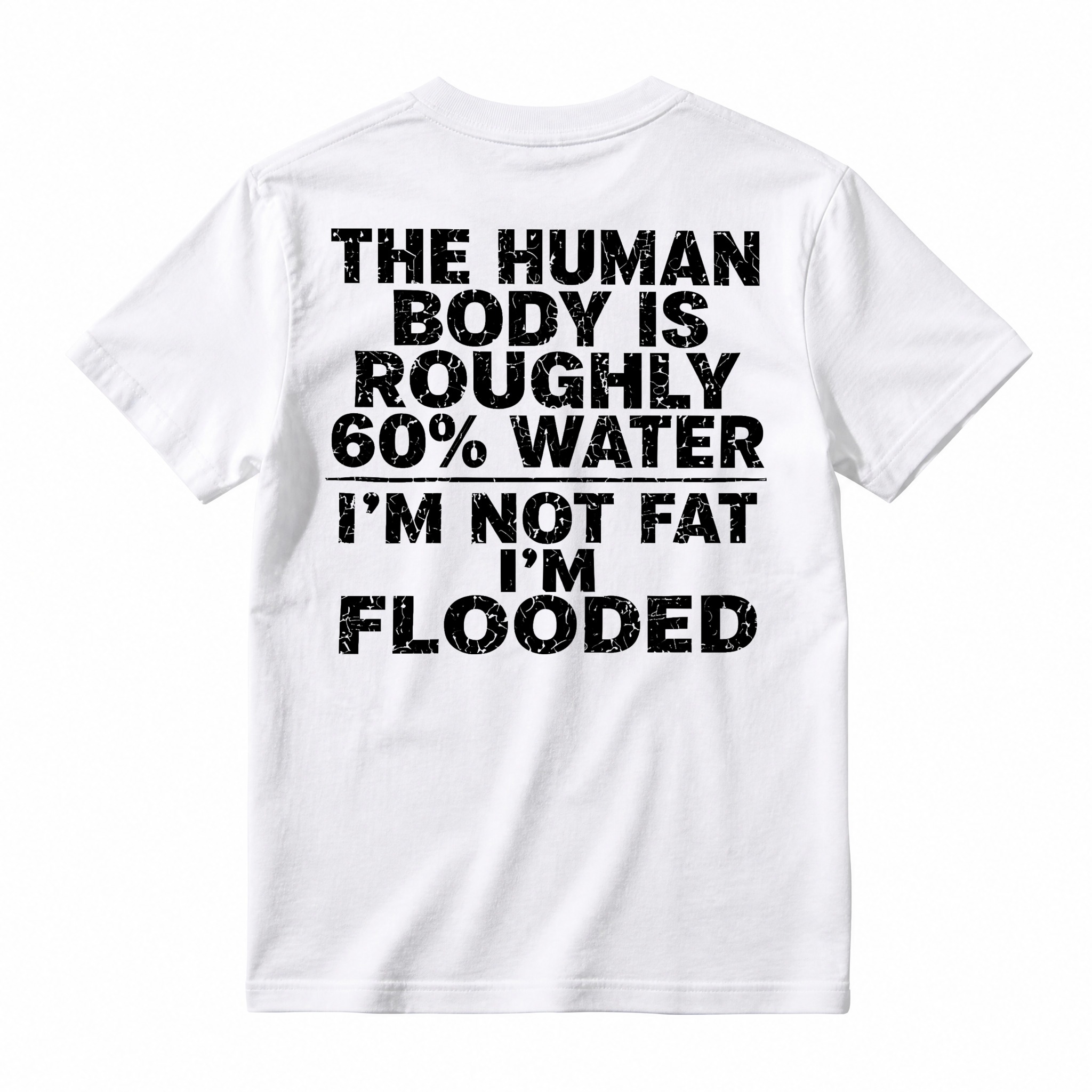 Human Body Is Roughly 60 Percent Water I Am Not Fat I Am Flooded Funny Quote T-shirt