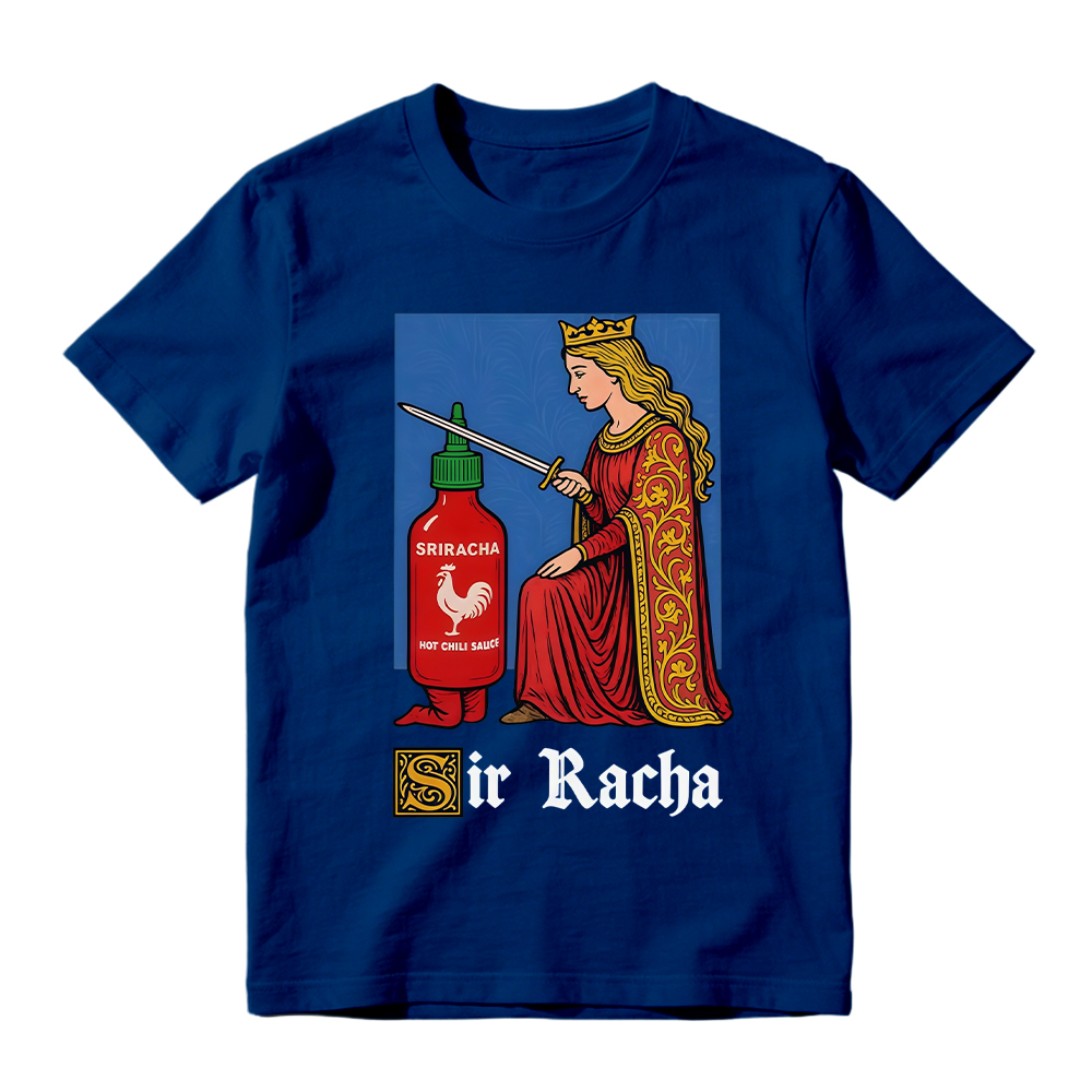 Retro Medieval Art Shirt, Funny Knight Meme Hot Sauce Gift, Red Faire , Unisex