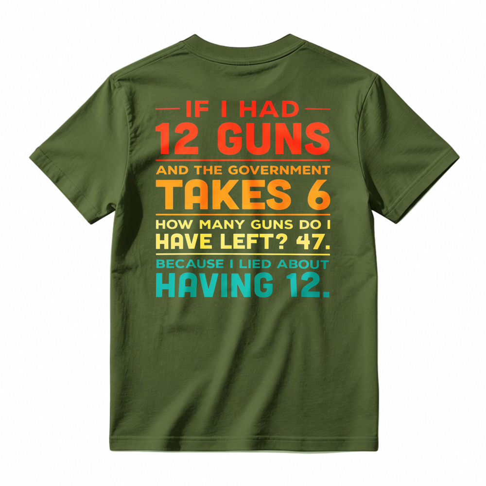 Funny Gun Owner Joke About Lying To Government T-shirt
