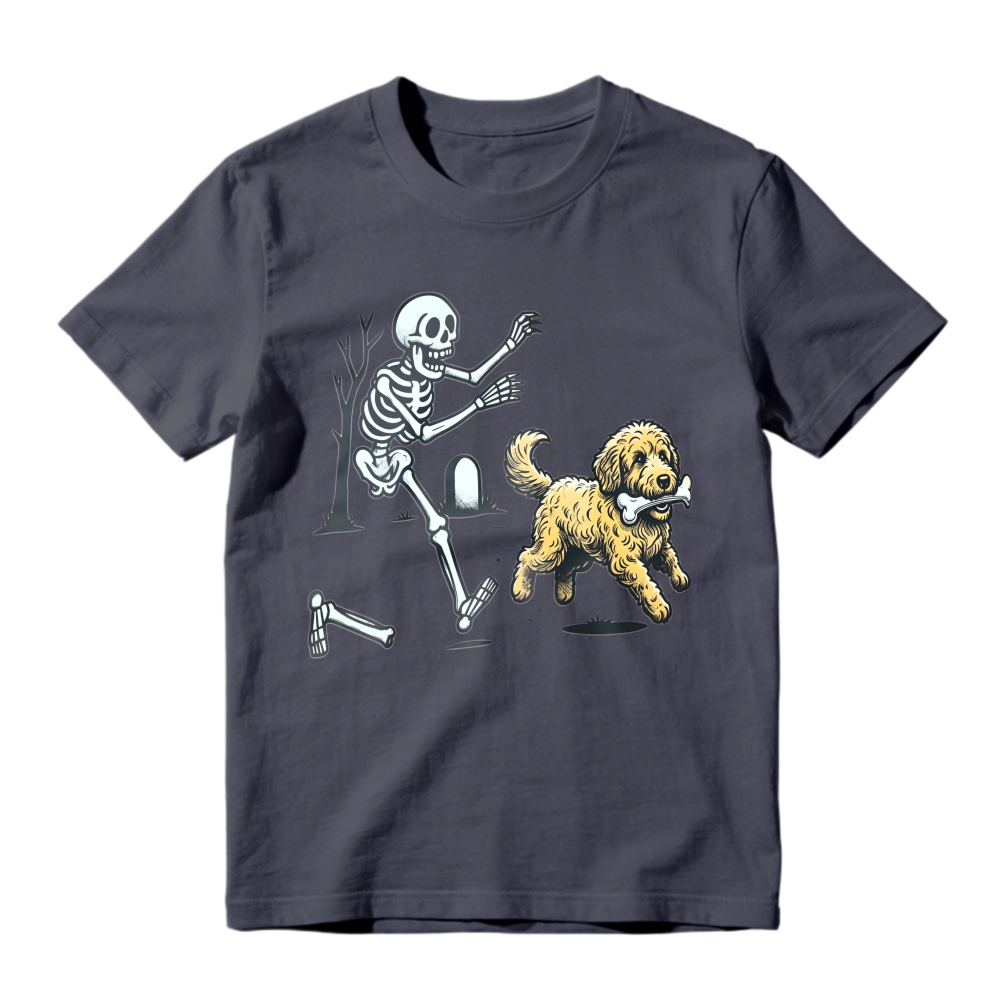 Skeleton Running From Dog With Bone Unisex Classic T-shirt