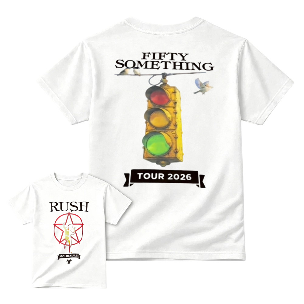 Rush Golden Ale Fifty Something Tour 2026 Double-Sided Graphic Tee