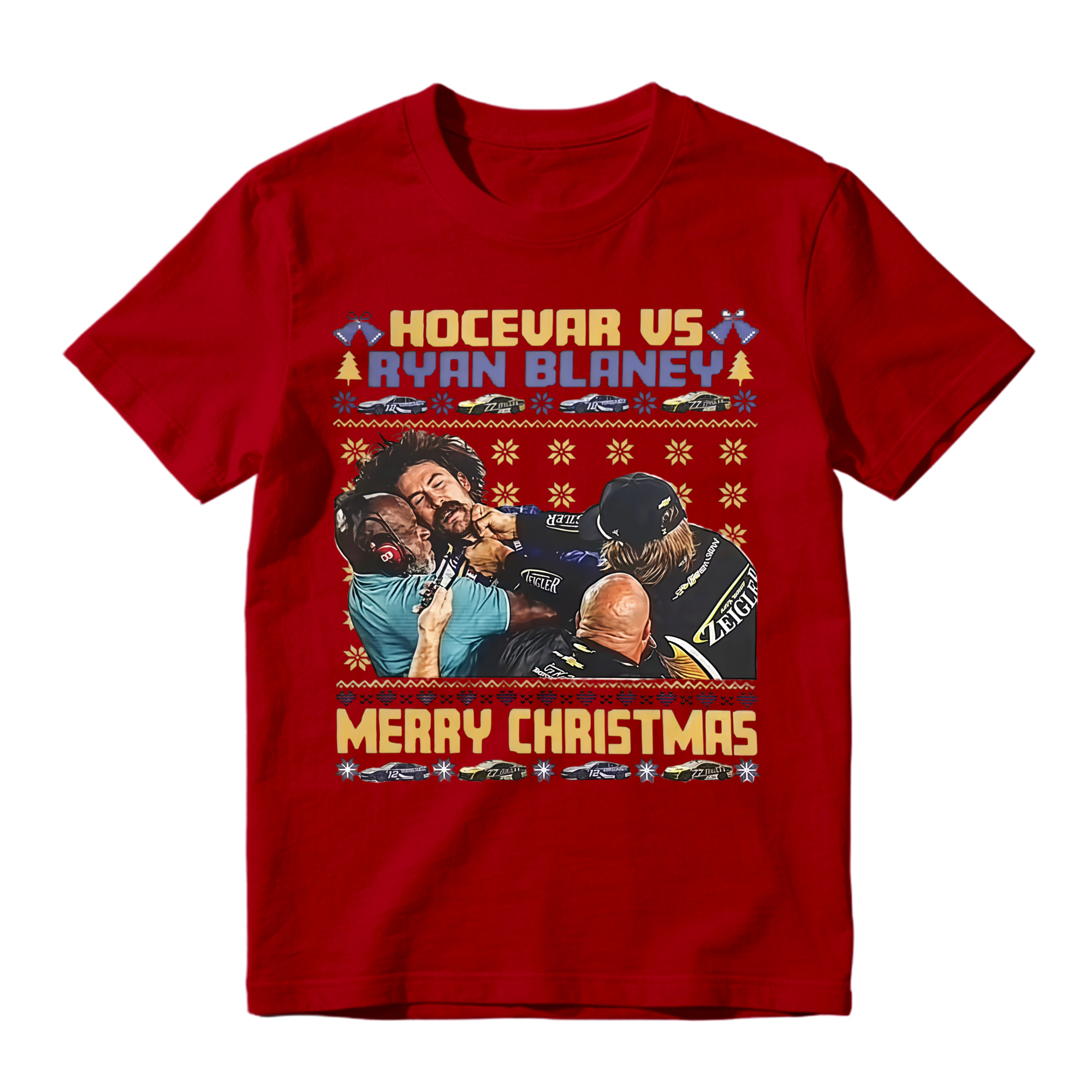 Racing Christmas Brawl Ugly Sweater T-Shirt