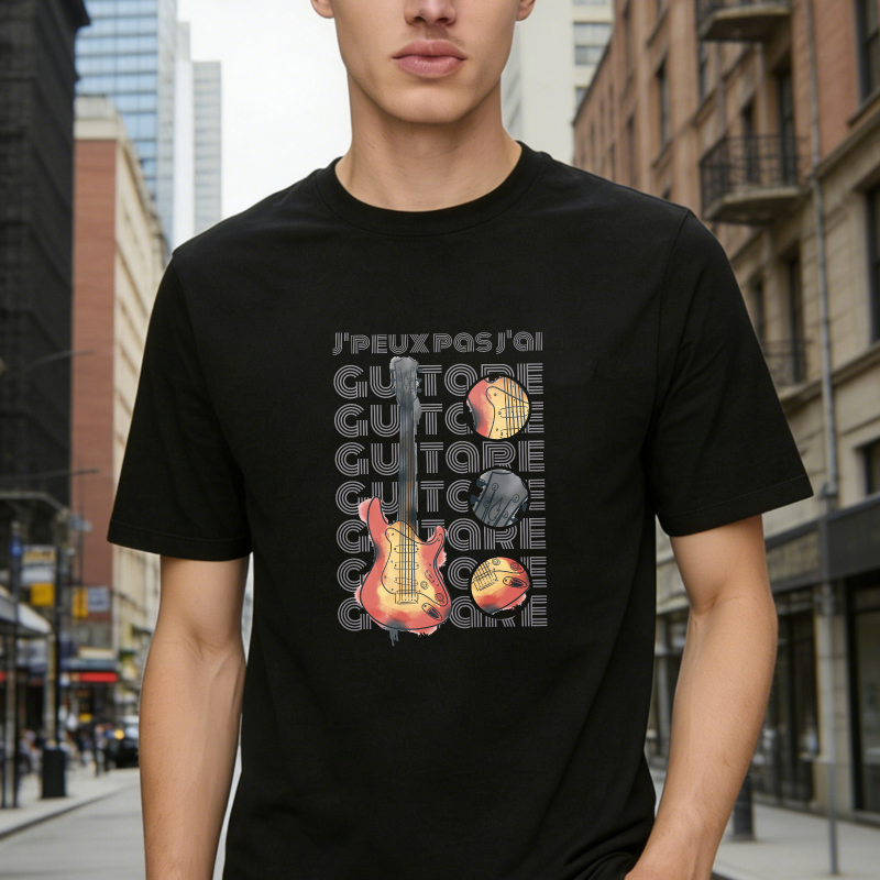 Guitar Music Instrument Graphic Unisex Classic T Shirt
