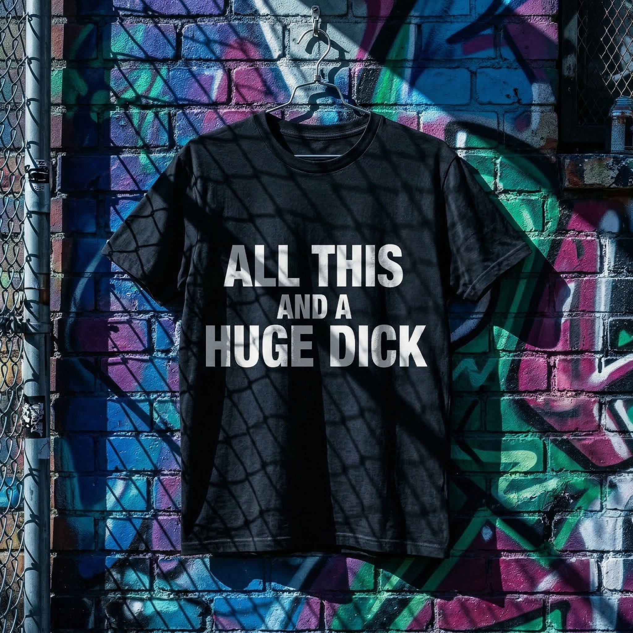 TEECURENT All This And A Huge Dick Pure Cotton Short Sleeve T Shirt