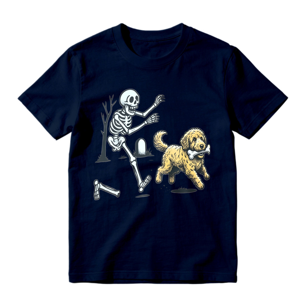 Skeleton Running From Dog With Bone Unisex Classic T-shirt