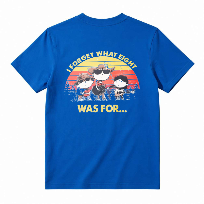 I Forget What Eight Was For Vintage Sunset Cartoon Characters T-shirt