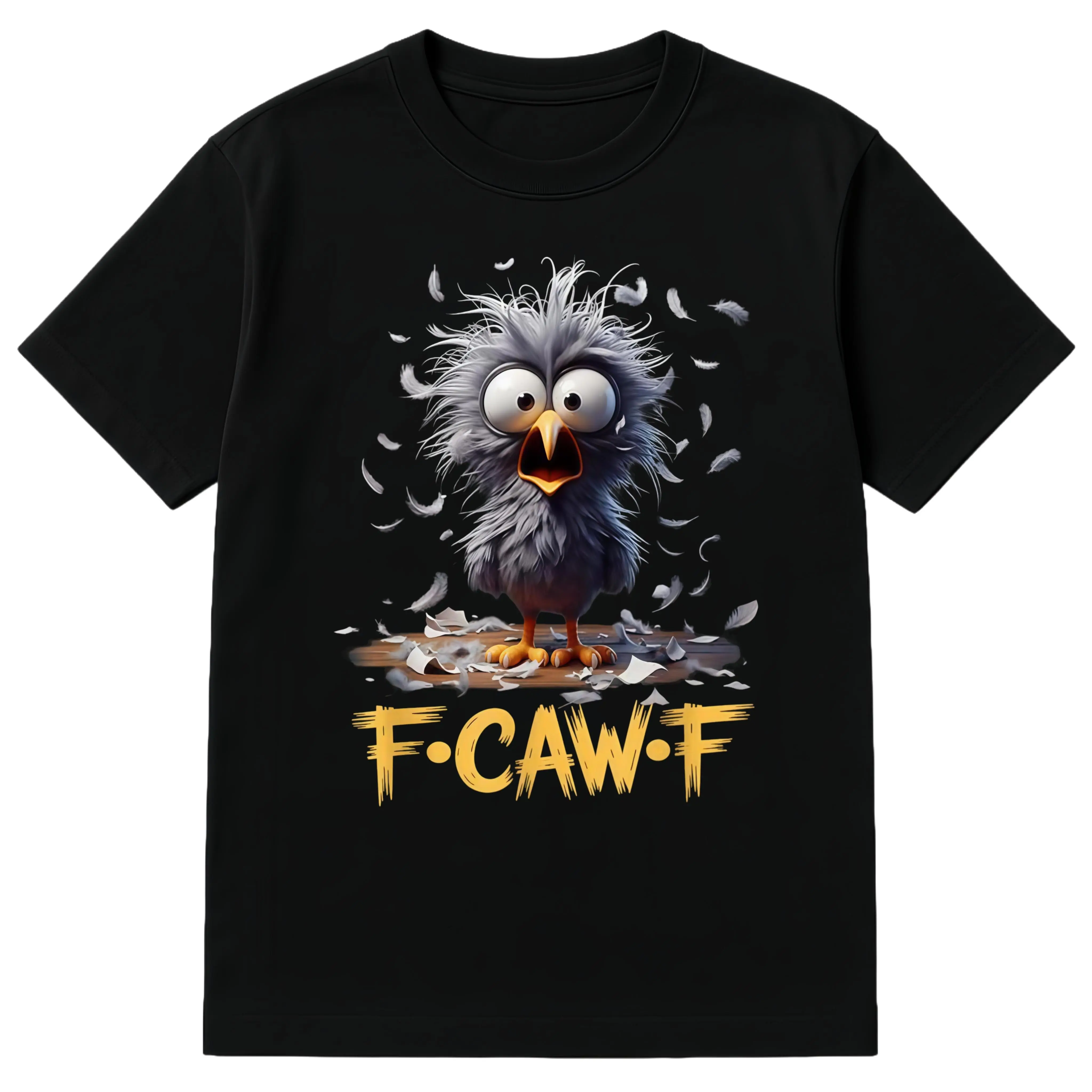 F-CAW-F Cute Cartoon Humor Graphic Tee