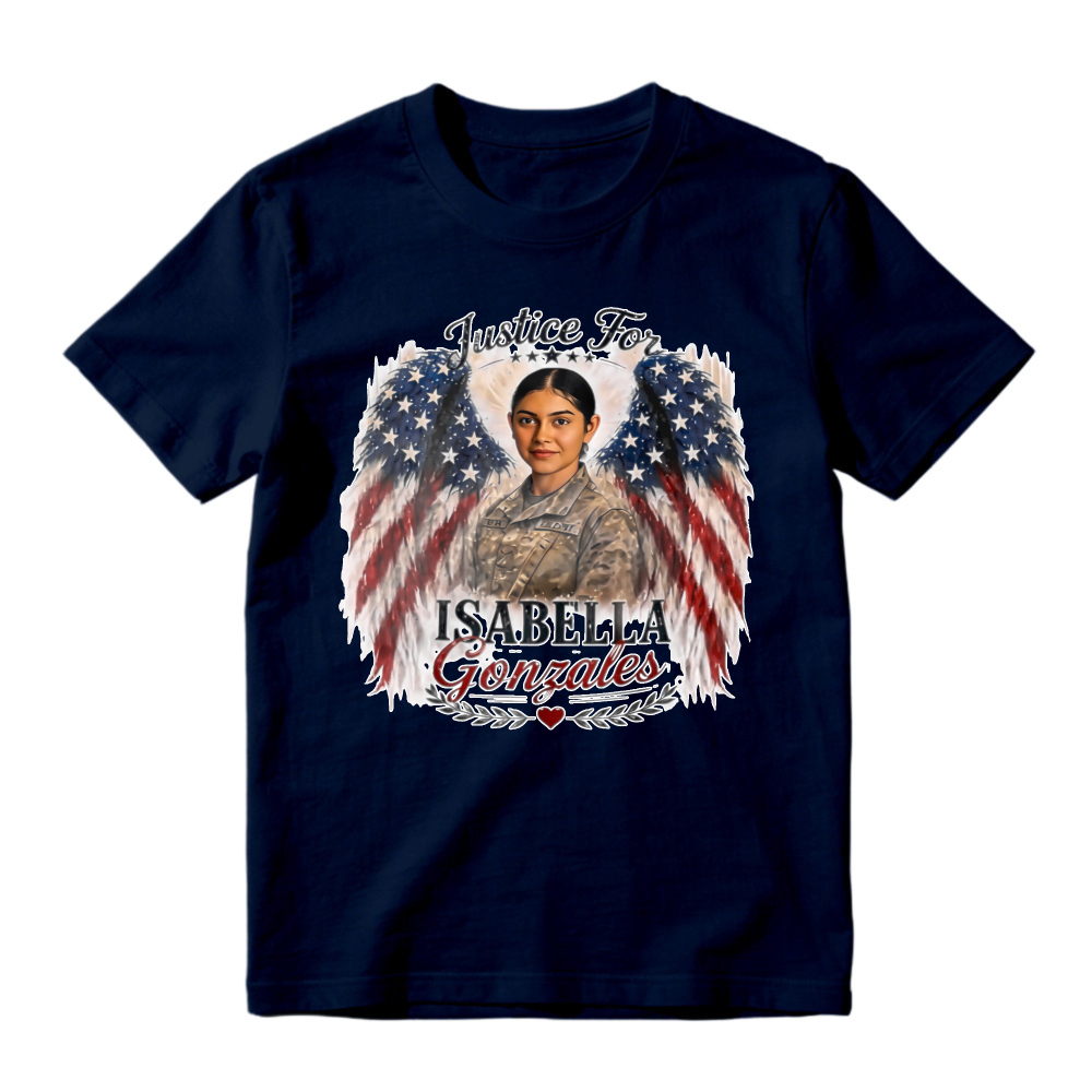 Justice For Isabella Gonzales American Flag Wings Military Portrait Unisex Classic T-shirt