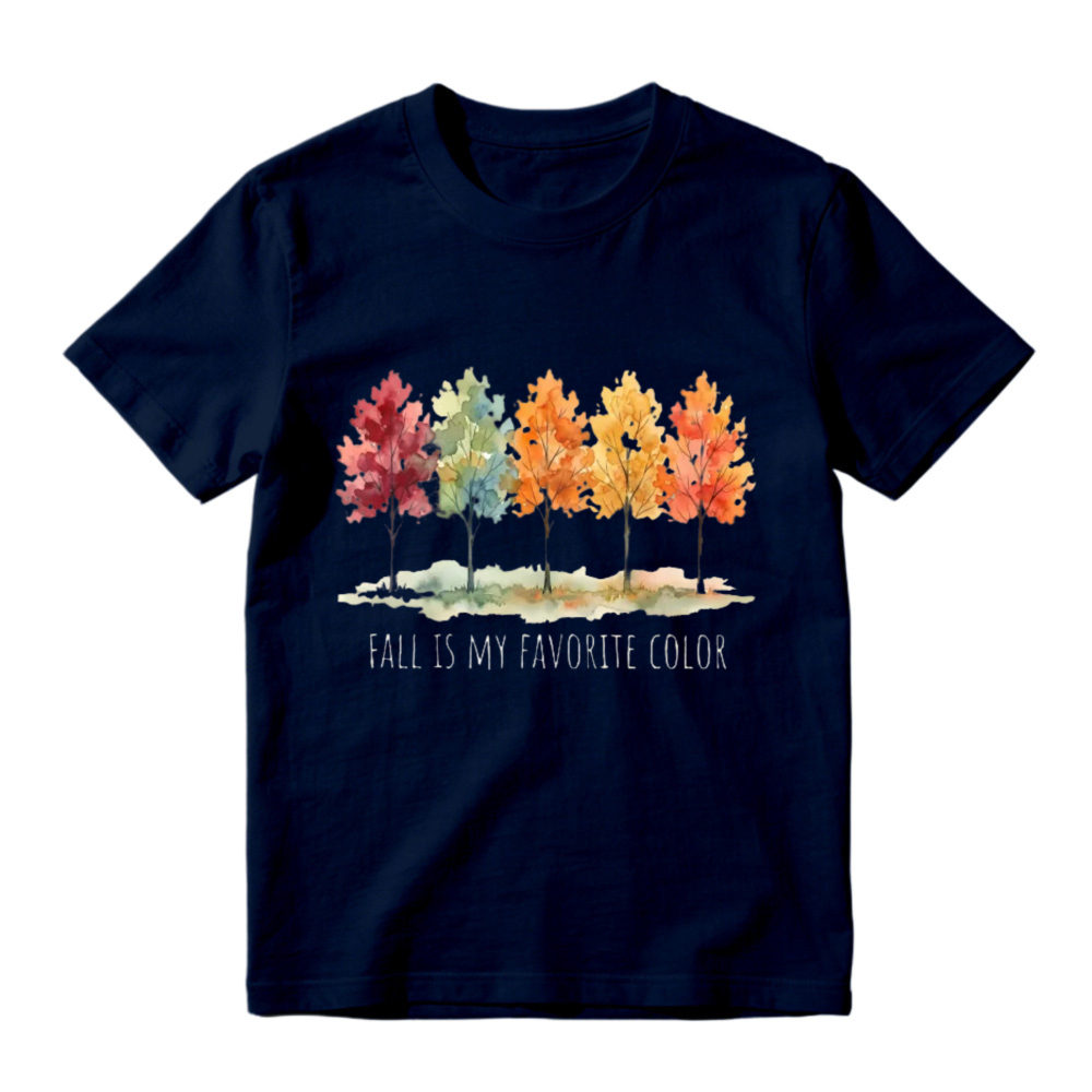 Autumn Trees Watercolor Fall Is My Favorite Color Graphic T-shirt