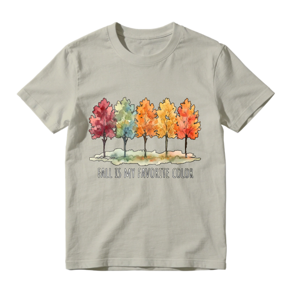 Autumn Trees Watercolor Fall Is My Favorite Color Graphic T-shirt