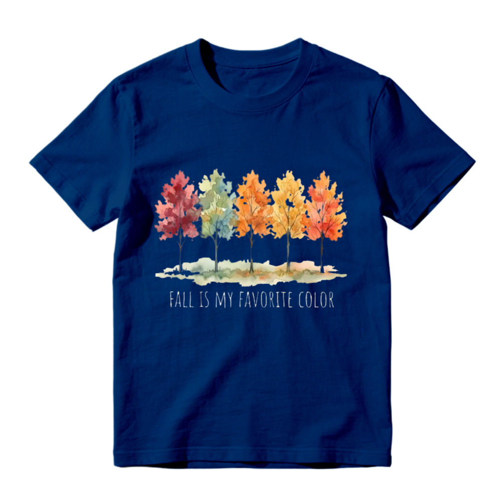 Autumn Trees Watercolor Fall Is My Favorite Color Graphic T-shirt
