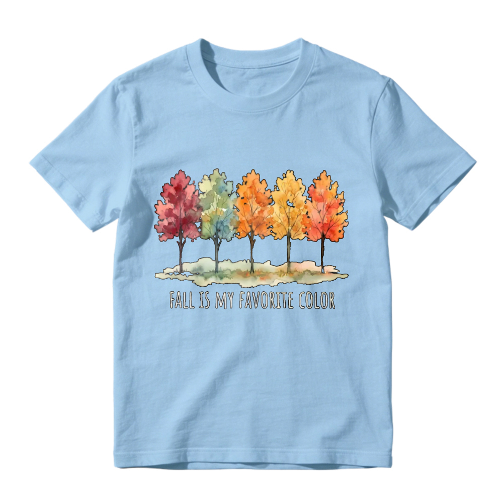 Autumn Trees Watercolor Fall Is My Favorite Color Graphic T-shirt