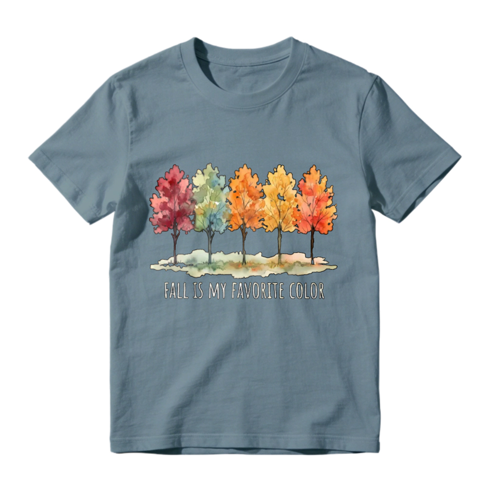 Autumn Trees Watercolor Fall Is My Favorite Color Graphic T-shirt
