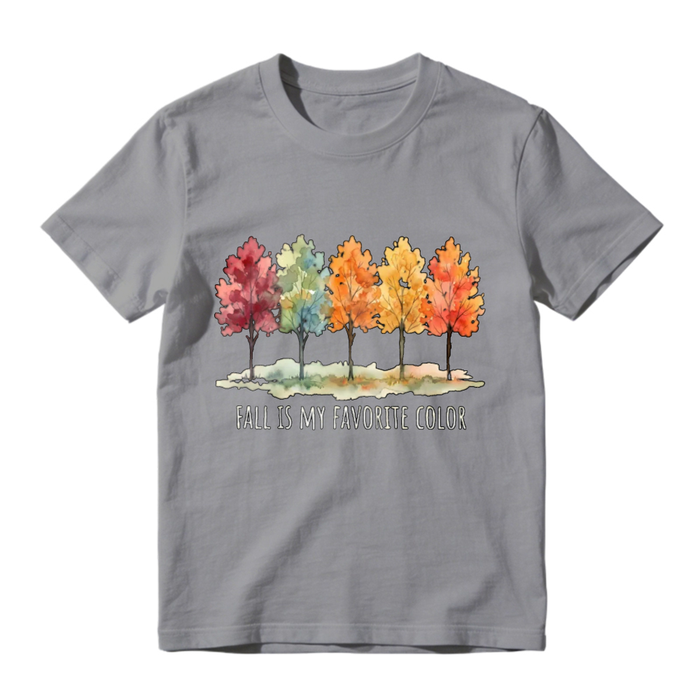 Autumn Trees Watercolor Fall Is My Favorite Color Graphic T-shirt