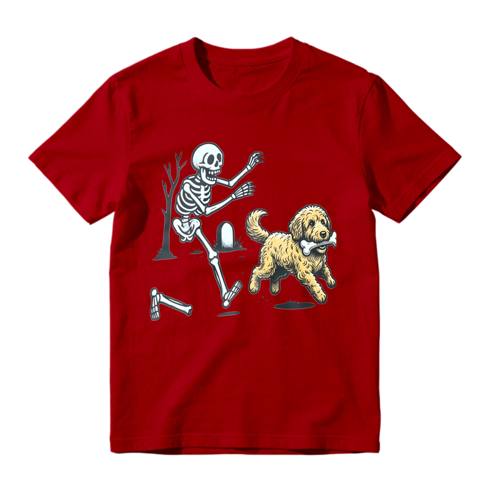 Skeleton Running From Dog With Bone Unisex Classic T-shirt