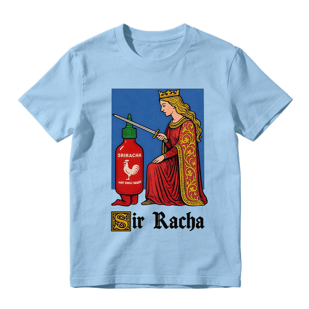 Retro Medieval Art Shirt, Funny Knight Meme Hot Sauce Gift, Red Faire , Unisex