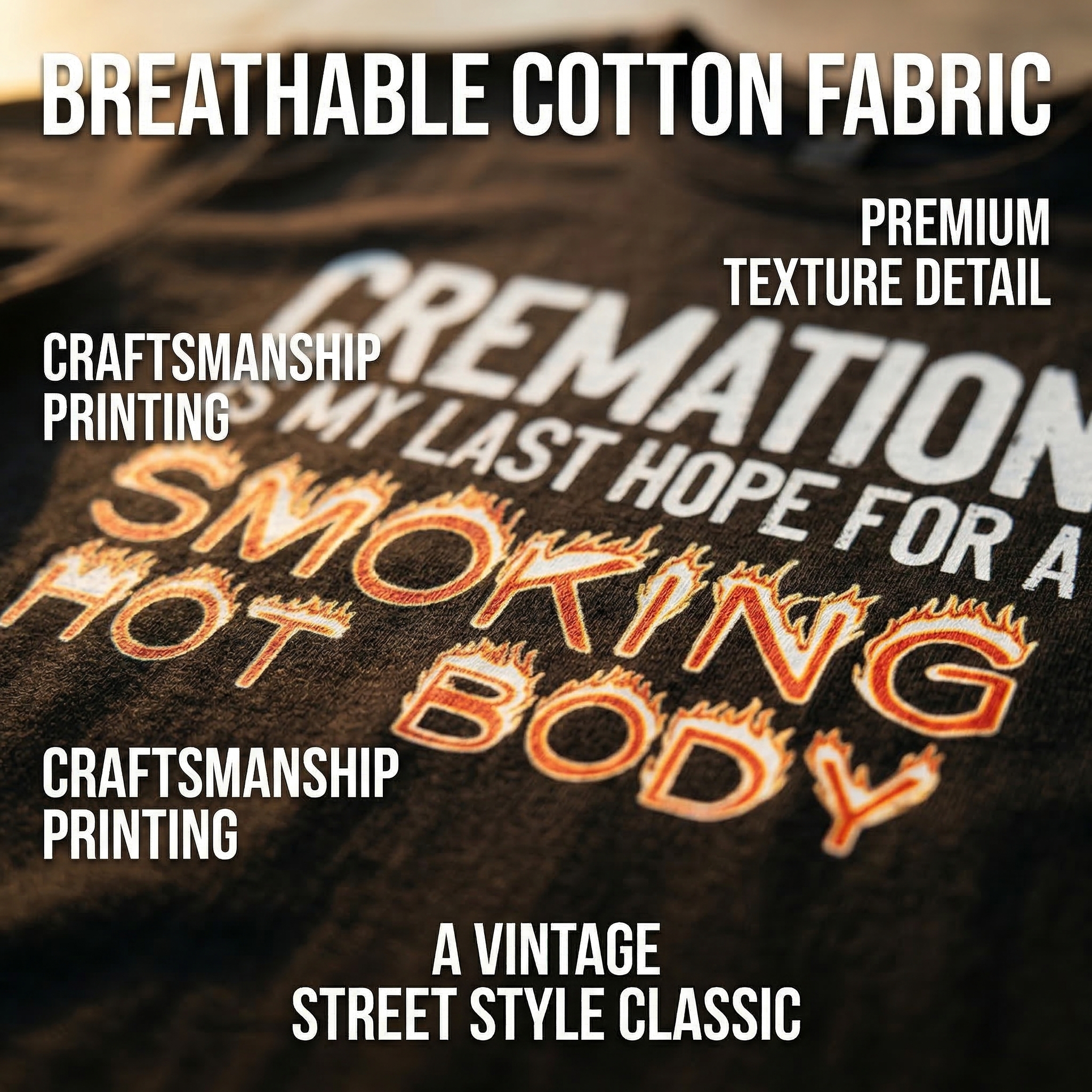 TEECURENT Cremation Is My Last Hope For A Smoking Hot Body Pure Cotton Short Sleeve T Shirt - HOT