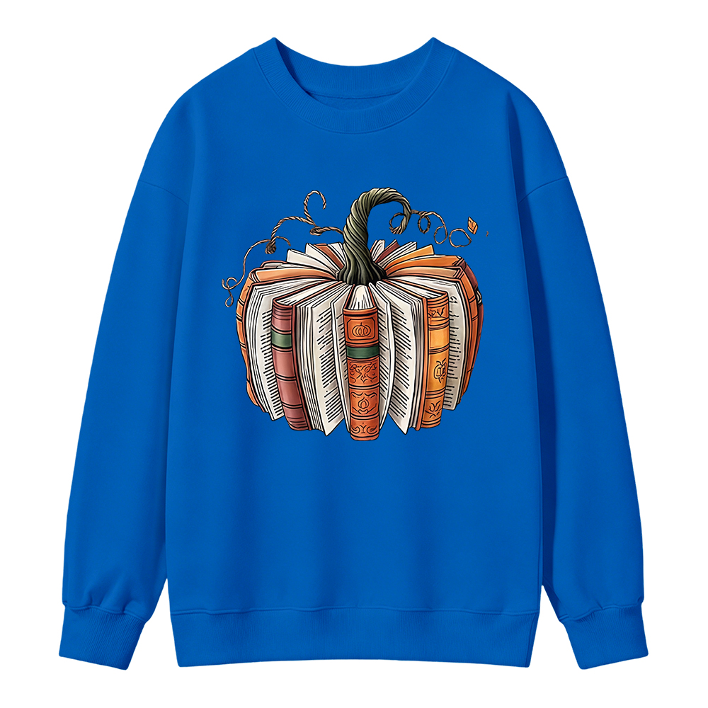 Bookish Pumpkin Fall Crewneck Sweatshirt