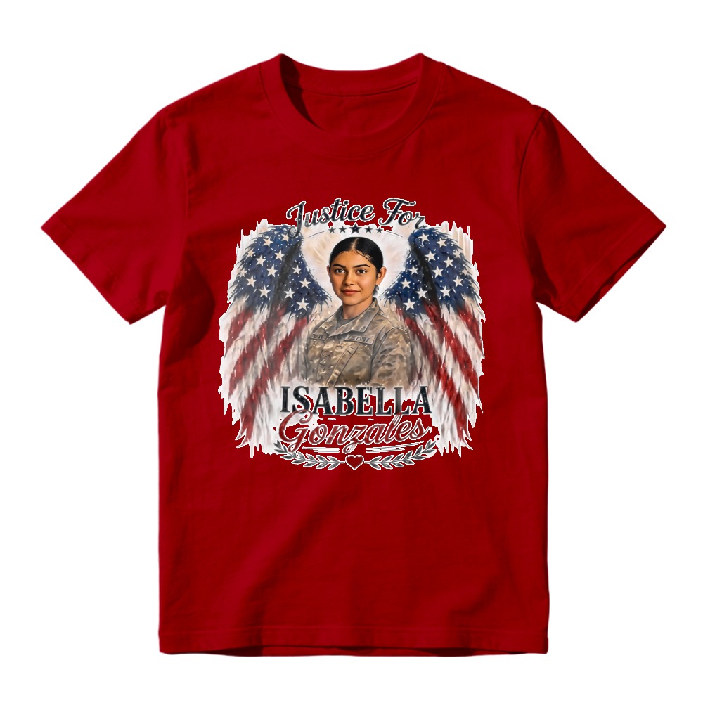 Justice For Isabella Gonzales American Flag Wings Military Portrait Unisex Classic T-shirt