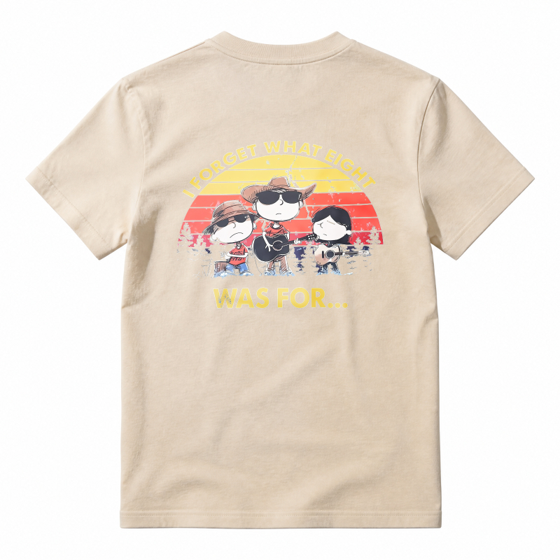 I Forget What Eight Was For Vintage Sunset Cartoon Characters T-shirt
