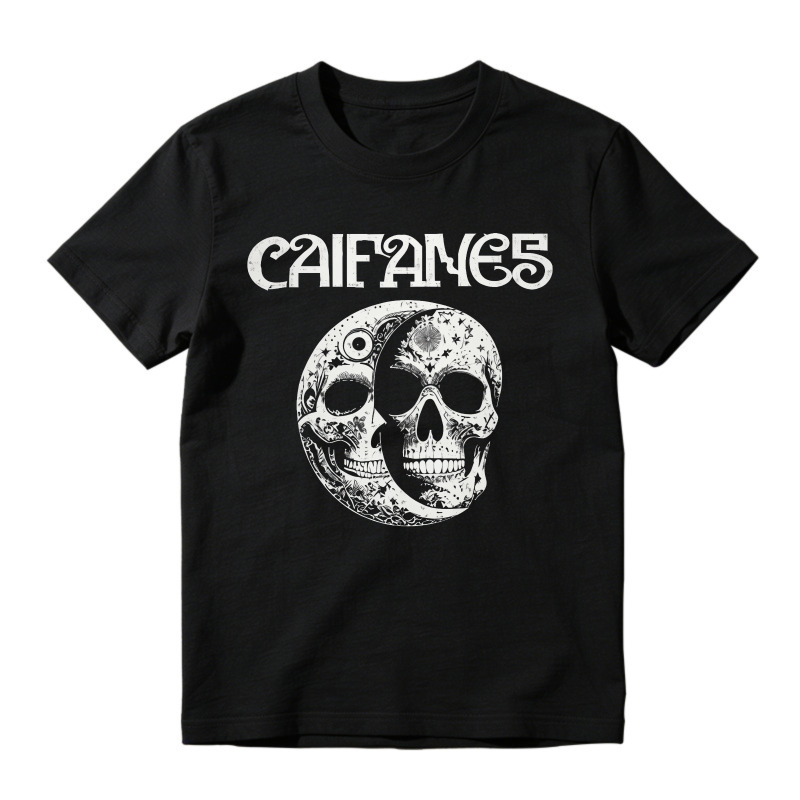 Cairanes Skull And Moon Graphic Unisex Classic T-shirt