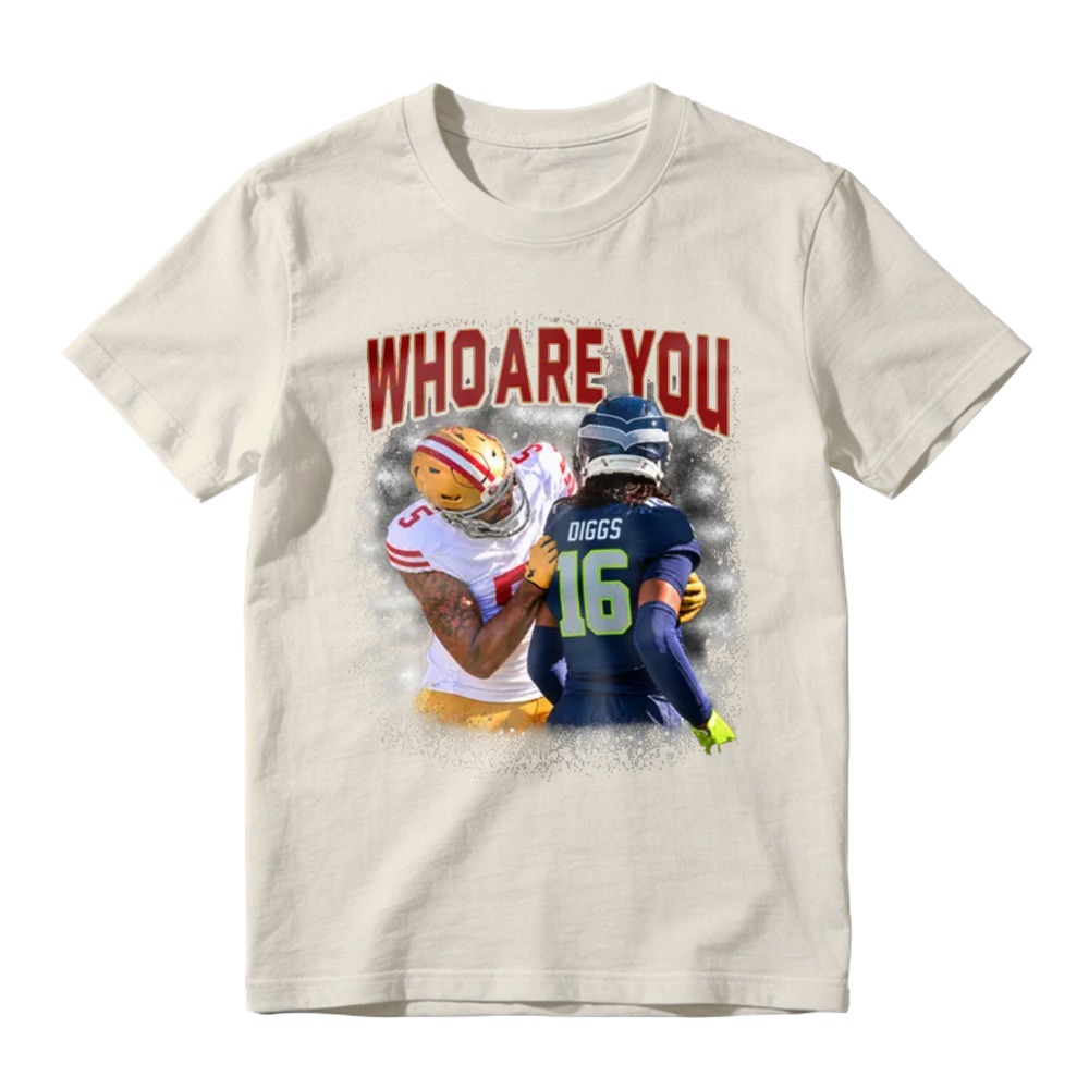 Who Are You Diggs Number 16 Football Player Graphic T-shirt