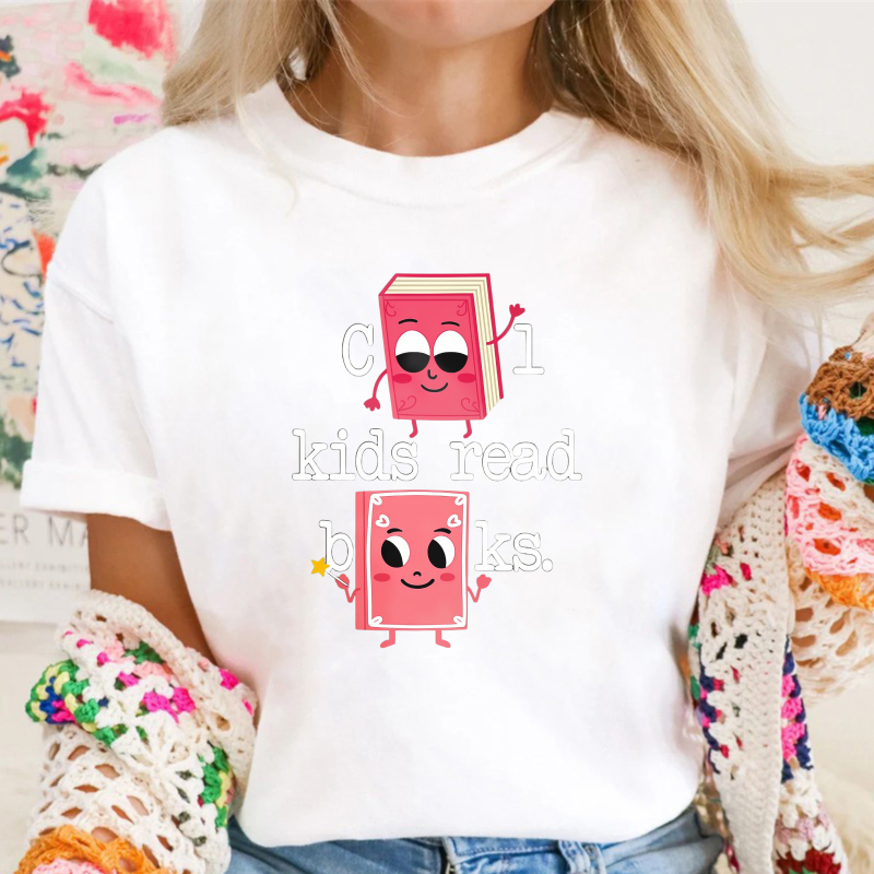 Cute Cartoon Books Kids Read, Unisex Classic T-shirt