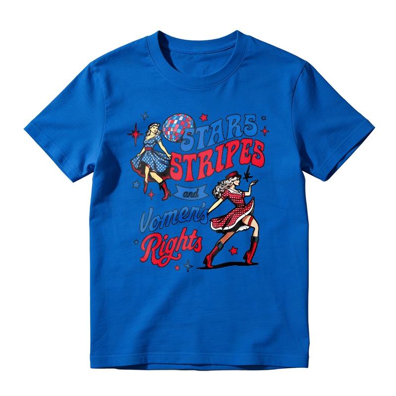 Stars Stripes And Womens Rights Vintage Retro Patriotic Feminist Graphic Unisex Classic T-shirt