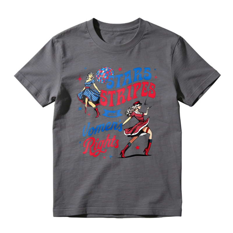 Stars Stripes And Womens Rights Vintage Retro Patriotic Feminist Graphic Unisex Classic T-shirt