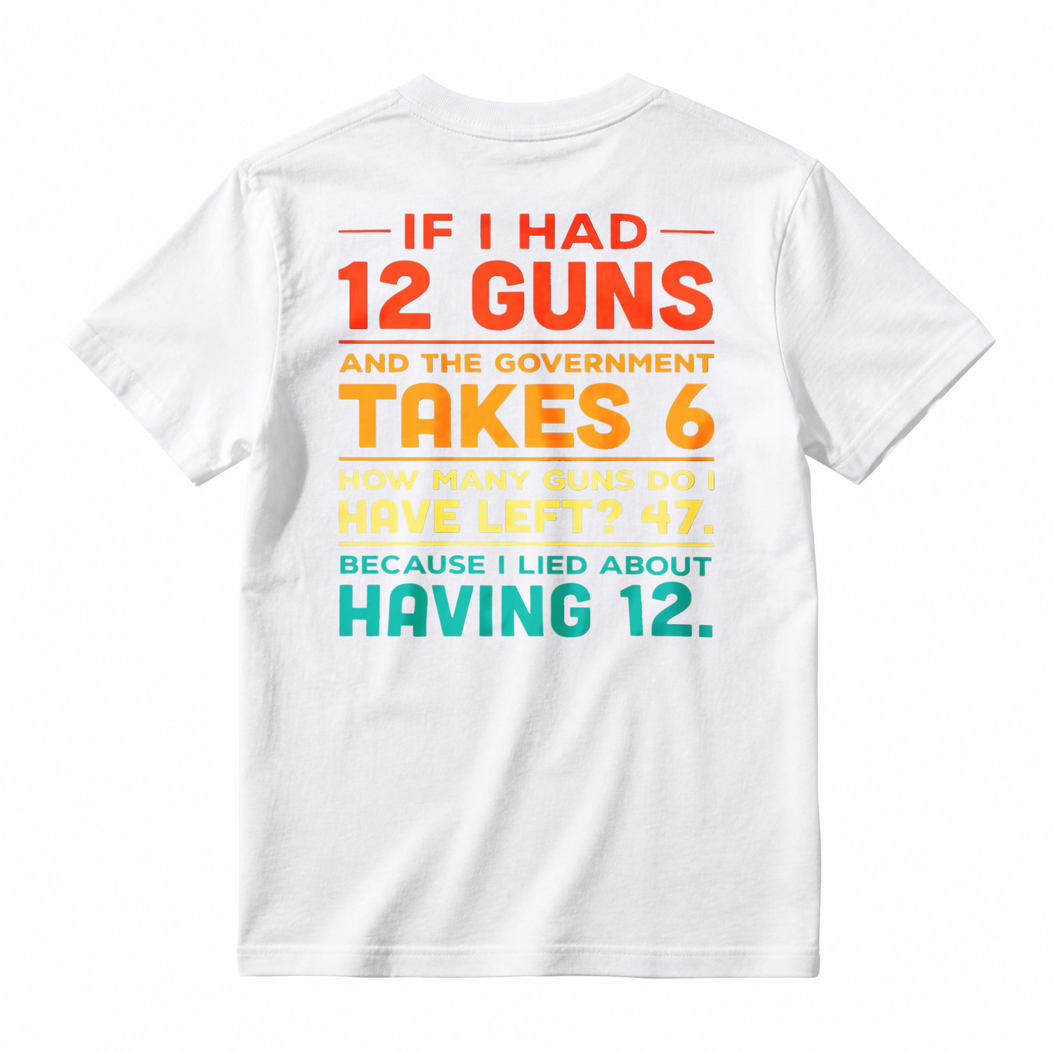 Funny Gun Owner Joke About Lying To Government T-shirt