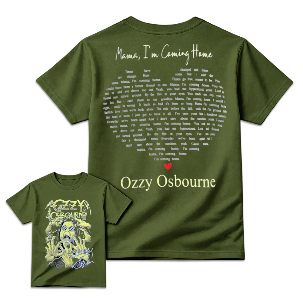 Retro Rock 'N' Roll Graphic T-Shirt - Gothic Heart Song Lyrics Printed Tee