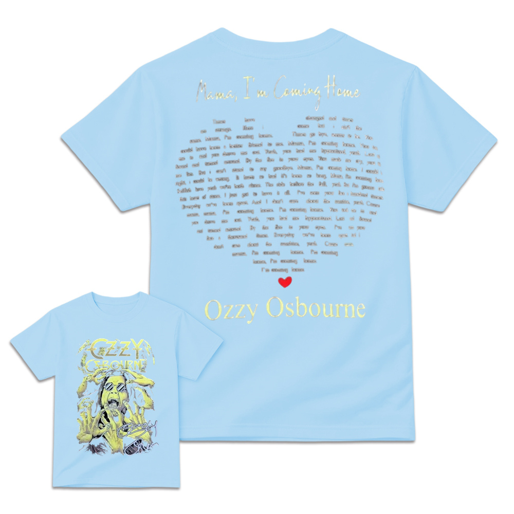 Retro Rock 'N' Roll Graphic T-Shirt - Gothic Heart Song Lyrics Printed Tee
