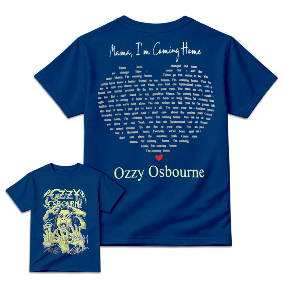 Retro Rock 'N' Roll Graphic T-Shirt - Gothic Heart Song Lyrics Printed Tee