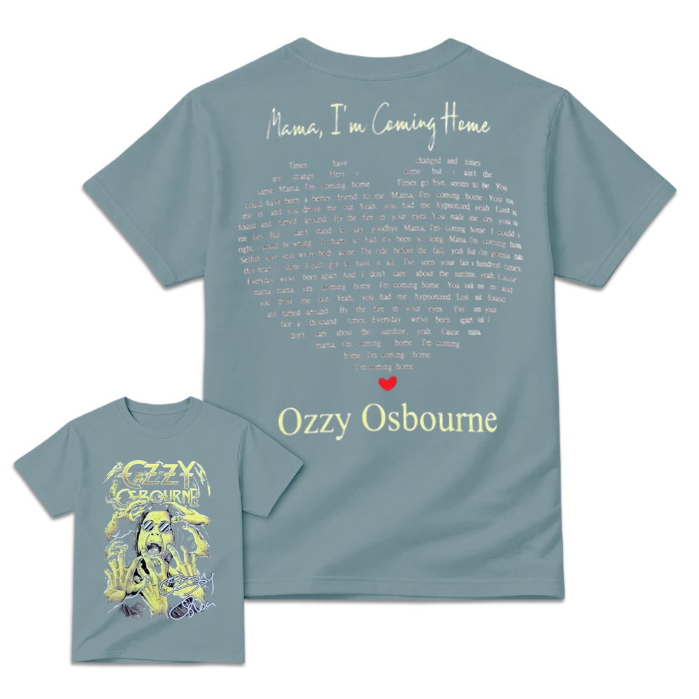 Retro Rock 'N' Roll Graphic T-Shirt - Gothic Heart Song Lyrics Printed Tee