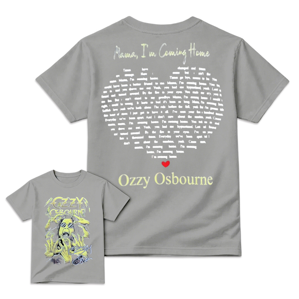 Retro Rock 'N' Roll Graphic T-Shirt - Gothic Heart Song Lyrics Printed Tee