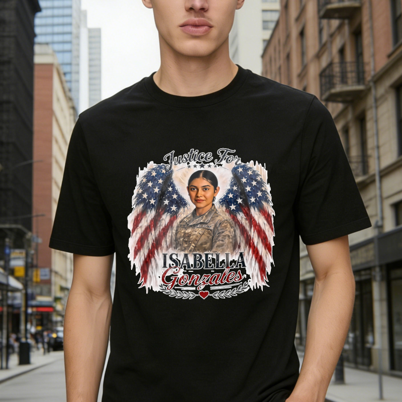 Justice For Isabella Gonzales American Flag Wings Military Portrait Unisex Classic T-shirt